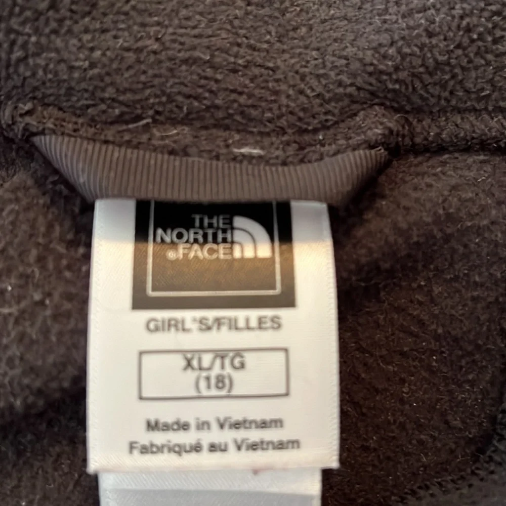 The North Face Girl’s Quarter Zip Black Fleece Size XL EUC